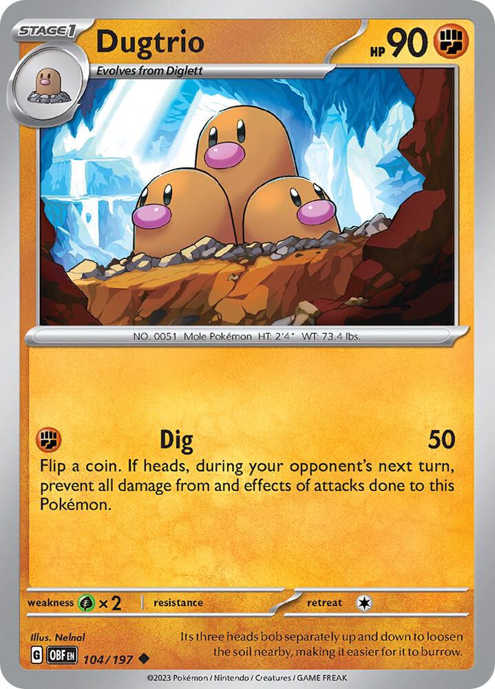 [Reverse Holo] OBF 104/197 Dugtrio U