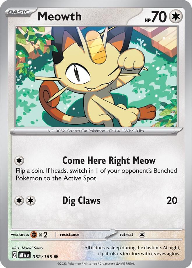 MEW 052/165 Meowth C