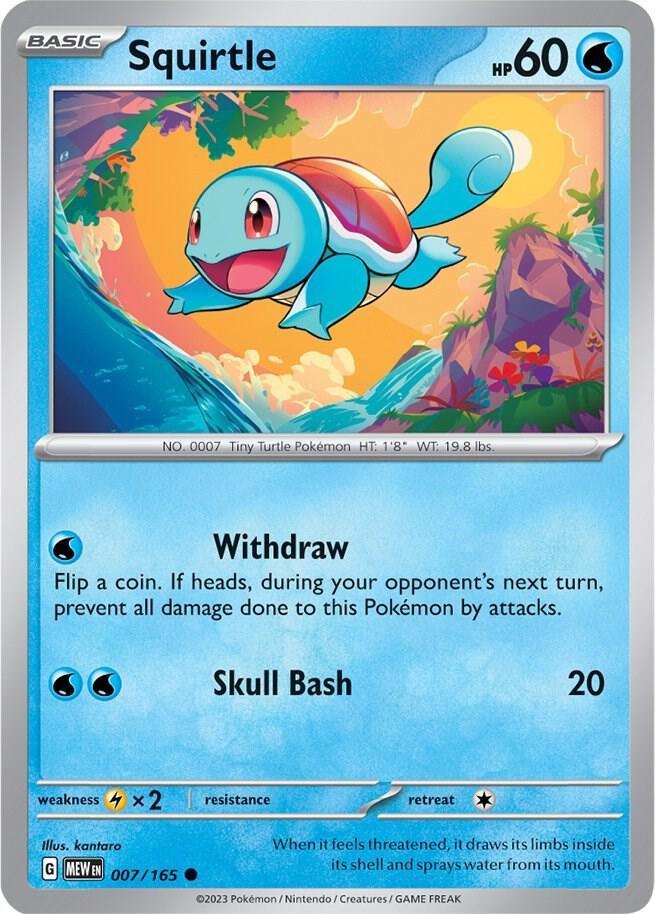 [Reverse Holo] MEW 007/165 Squirtle C