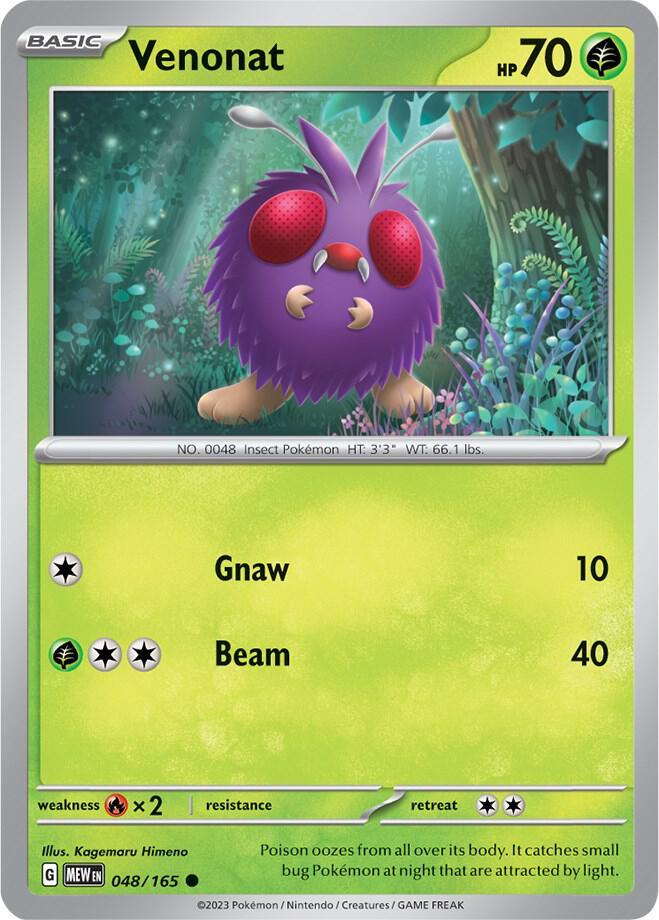 [Reverse Holo] MEW 048/165 Venonat C