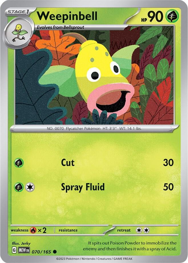 [Reverse Holo] MEW 070/165 Weepinbell C