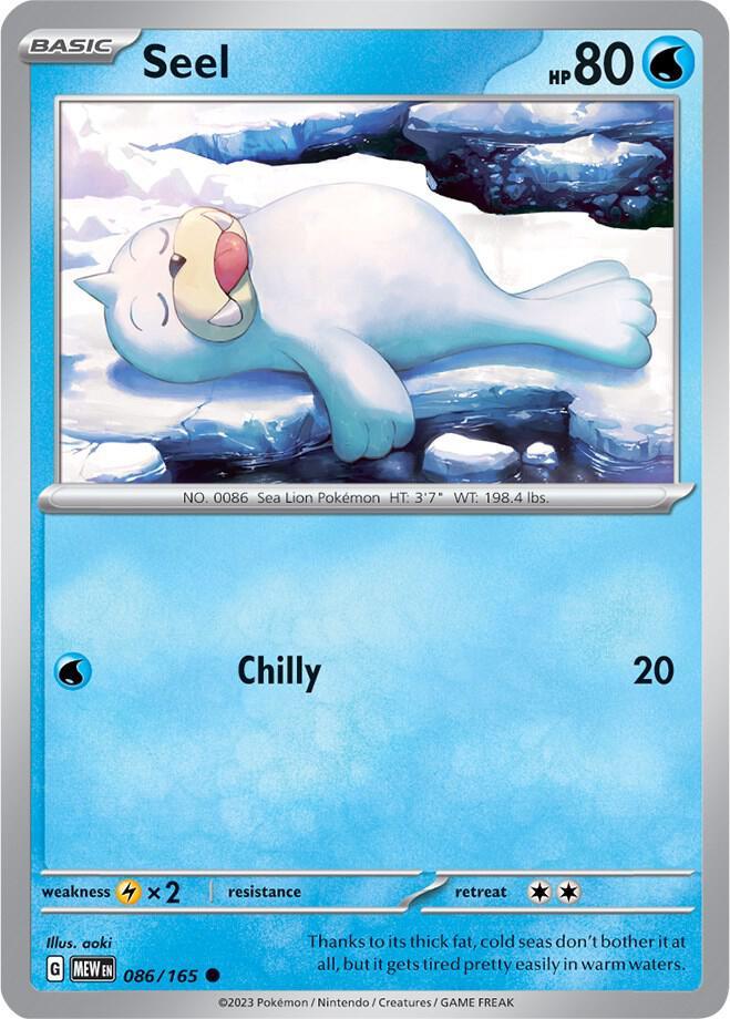 [Reverse Holo] MEW 086/165 Seel C