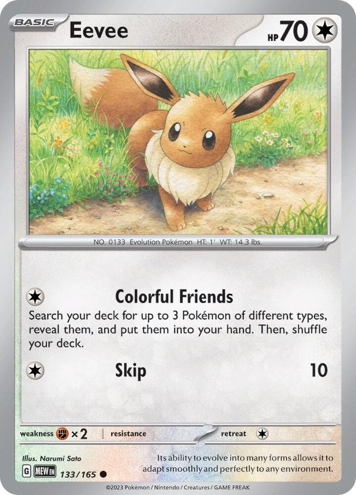 [Reverse Holo] MEW 133/165 Eevee C