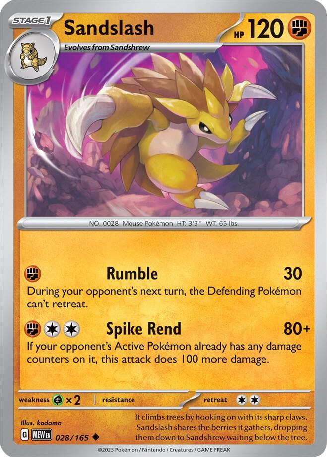 MEW 028/165 Sandslash U