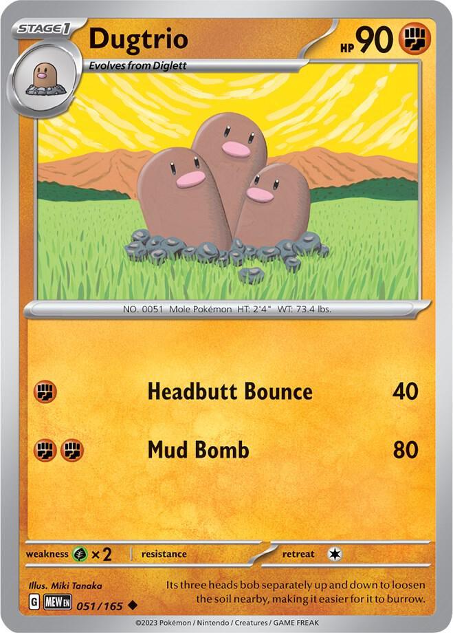 [Reverse Holo] MEW 051/165 Dugtrio U