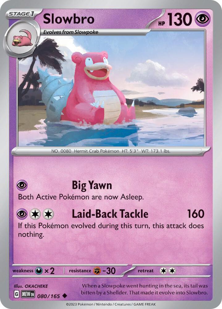 [Reverse Holo] MEW 080/165 Slowbro U