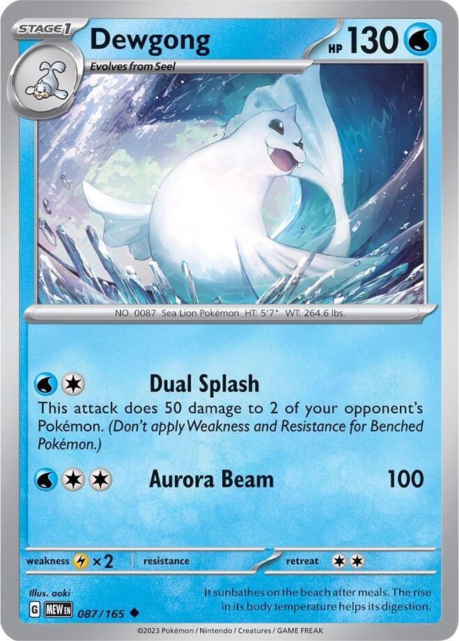 [Reverse Holo] MEW 087/165 Dewgong U