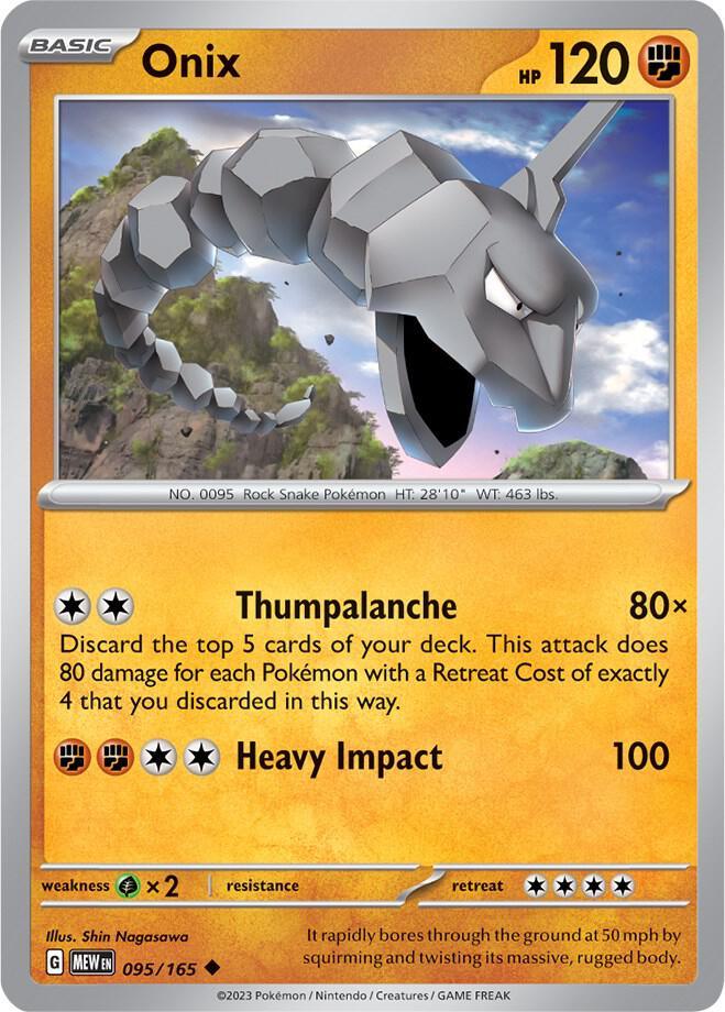 [Reverse Holo] MEW 095/165 Onix U
