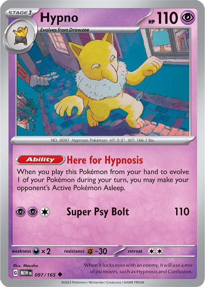 [Reverse Holo] MEW 097/165 Hypno U