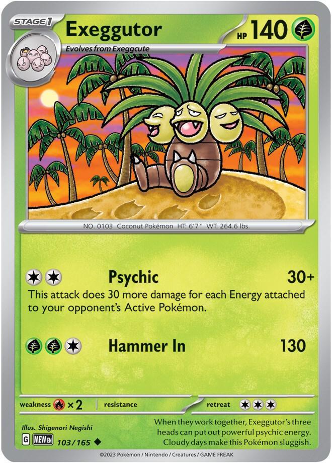 [Reverse Holo] MEW 103/165 Exeggutor U
