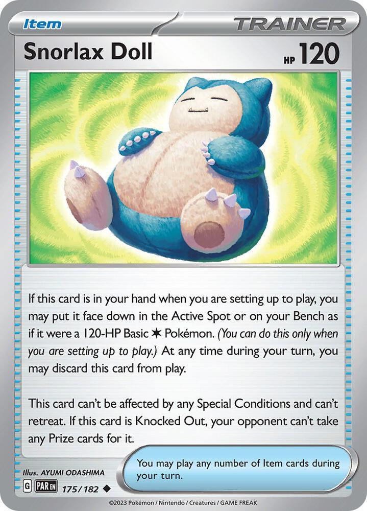 [Reverse Holo] PAR 175/182 Snorlax Doll U
