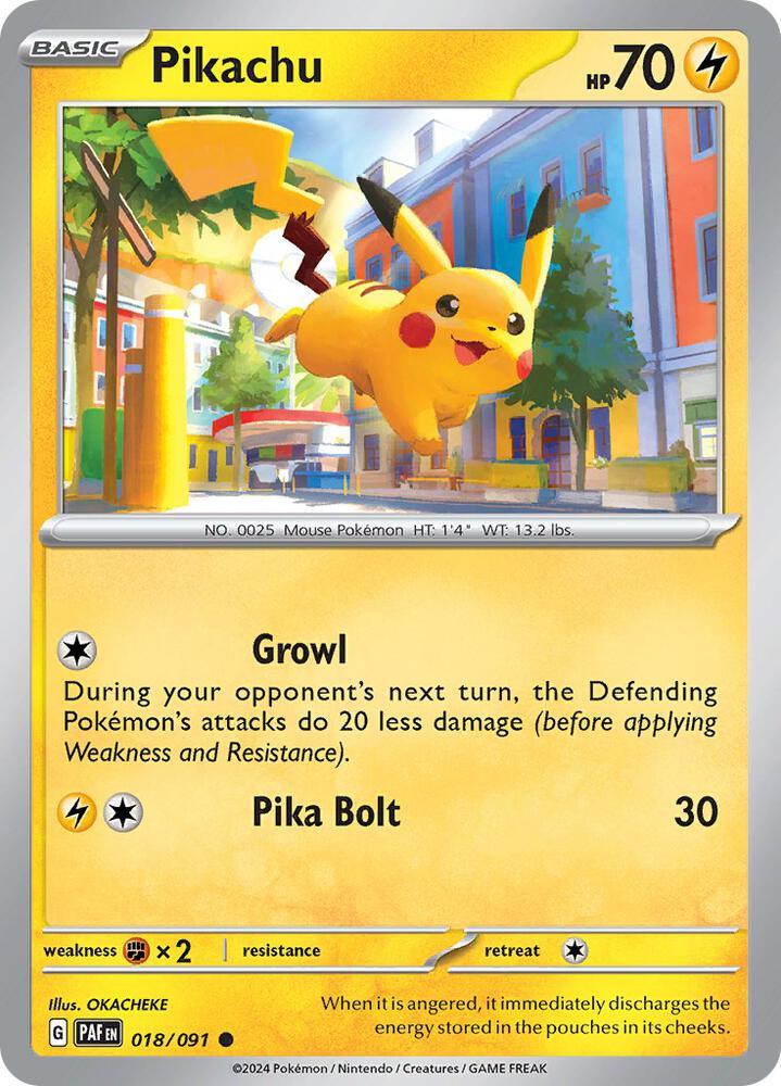 [Reverse Holo] PAF 018/091 Pikachu C