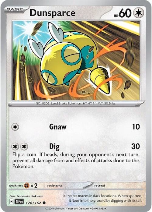 [Reverse Holo] TEF 128/162 Dunsparce C