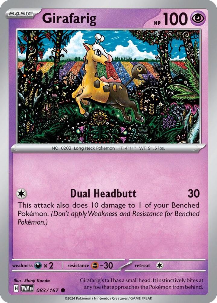 [Reverse Holo] TWM 083/167 Girafarig C