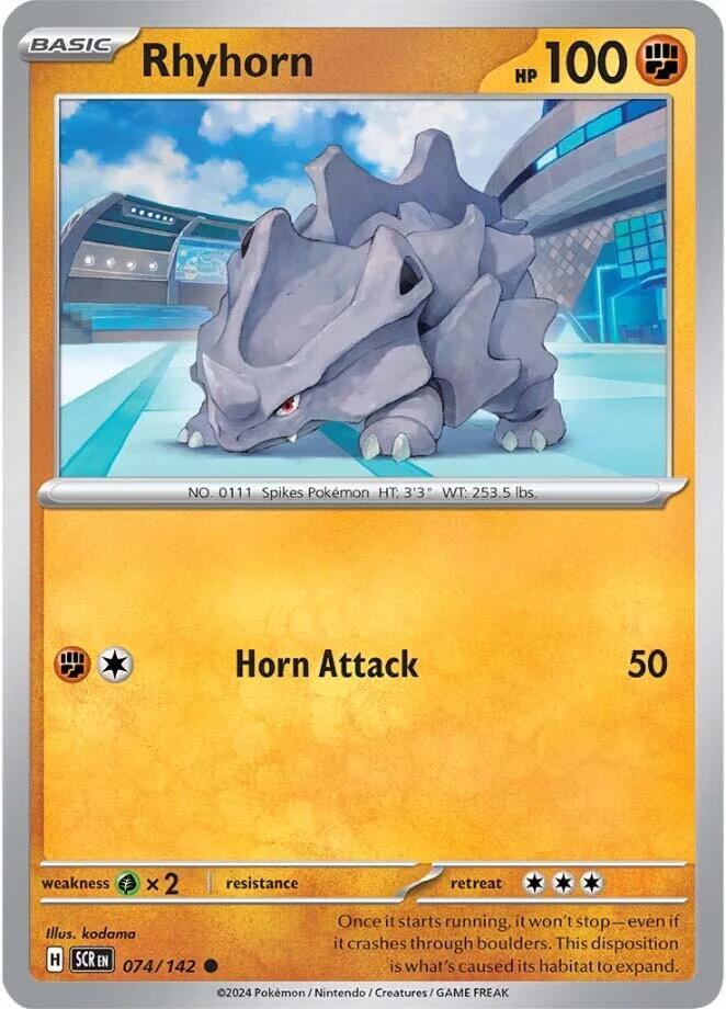 [Reverse Holo] SCR 074/142 Rhyhorn C