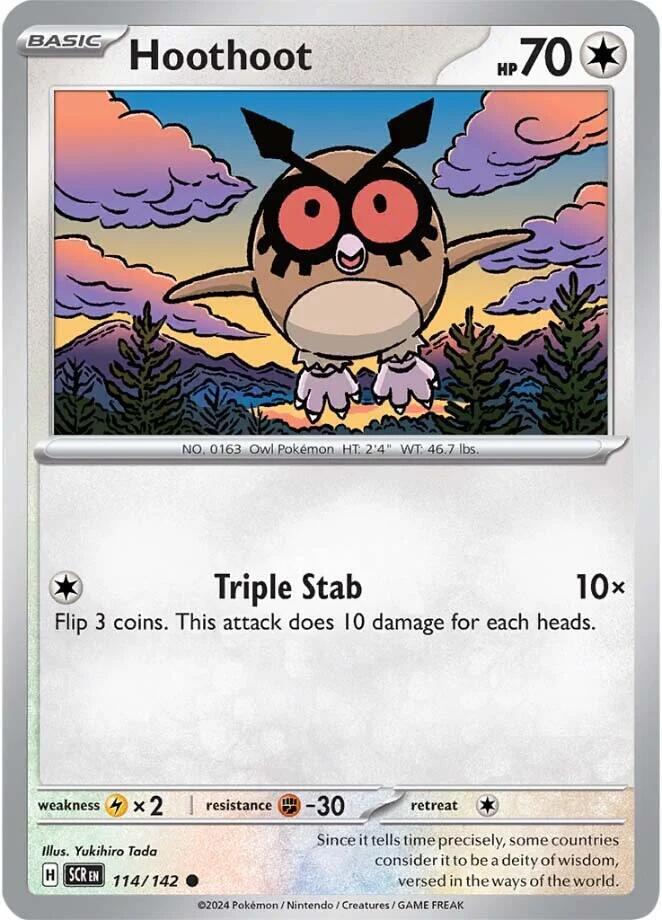 [Reverse Holo] SCR 114/142 Hoothoot C