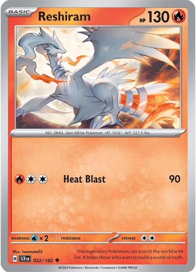 [Reverse Holo] SCR 022/142 Reshiram U