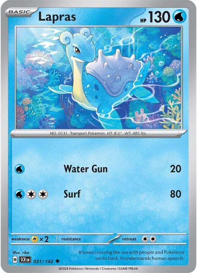 [Reverse Holo] SCR 031/142 Lapras U