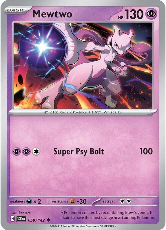 [Reverse Holo] SCR 059/142 Mewtwo U