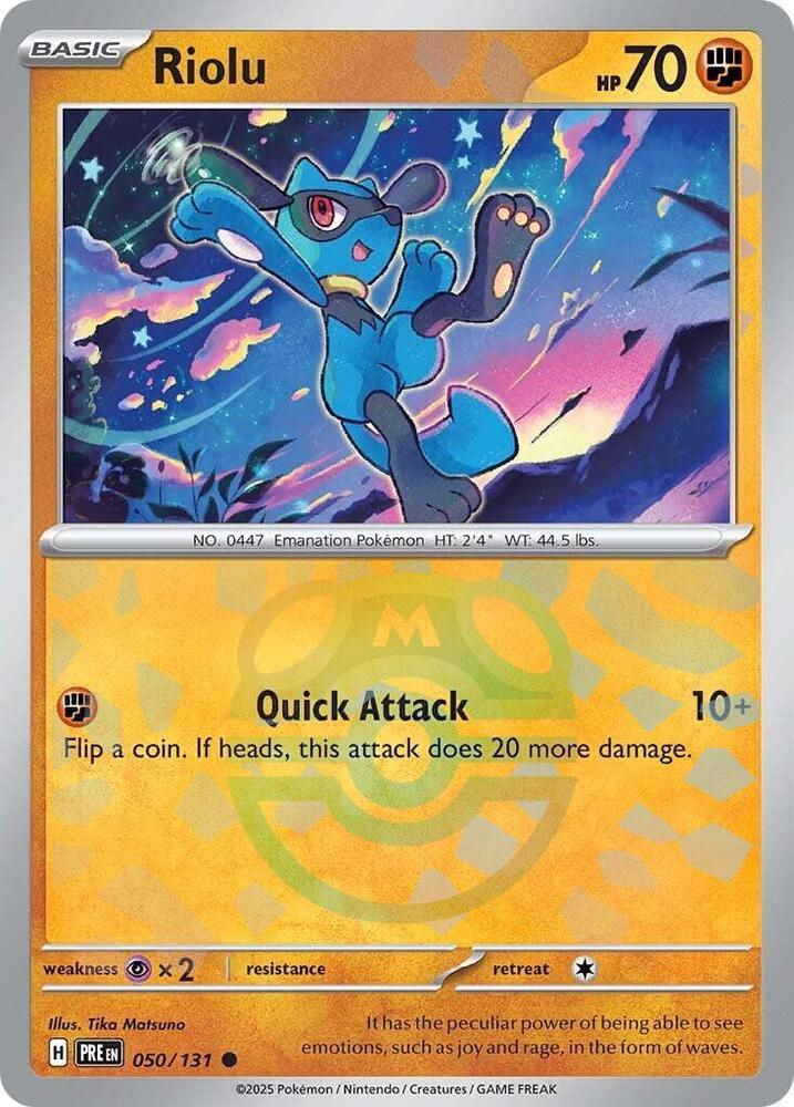 [Reverse Holo - Master Ball] PRE 050/131 Riolu C