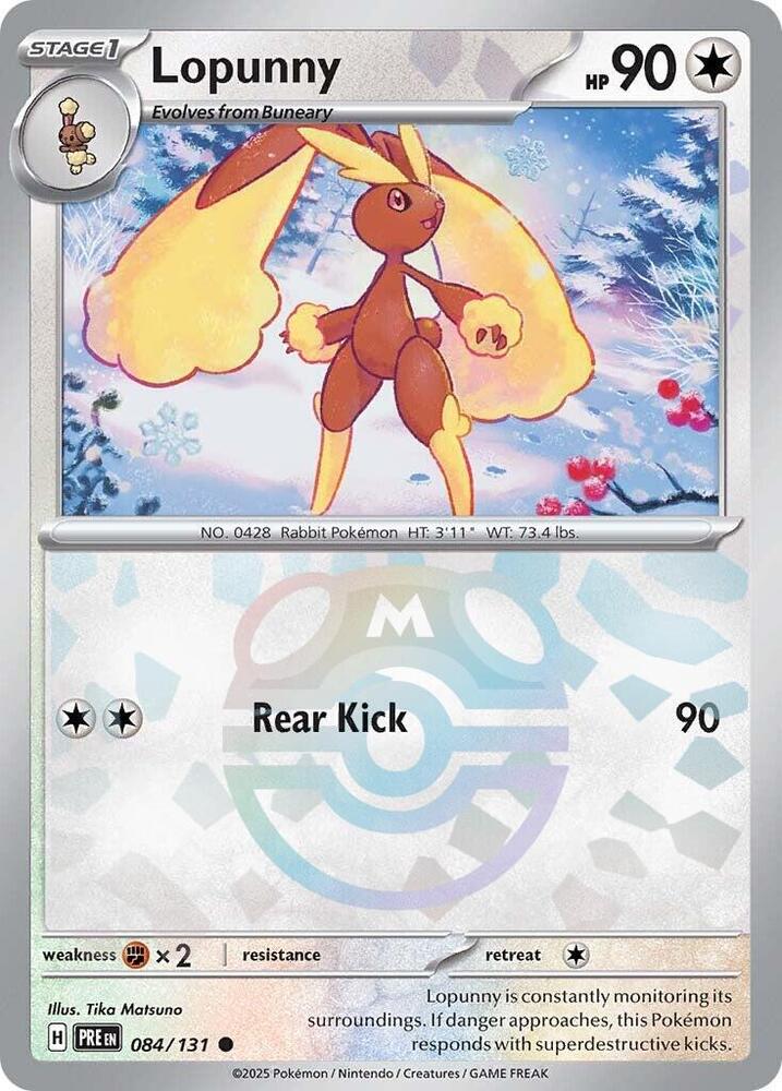 [Reverse Holo - Master Ball] PRE 084/131 Lopunny C