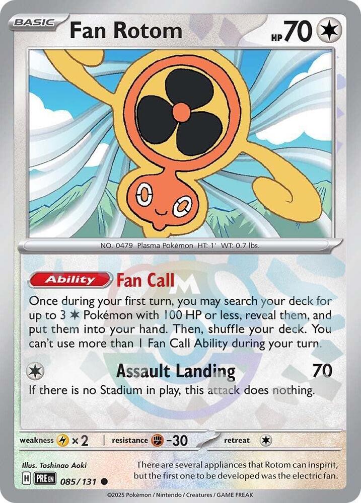 [Reverse Holo - Master Ball] PRE 085/131 Fan Rotom C
