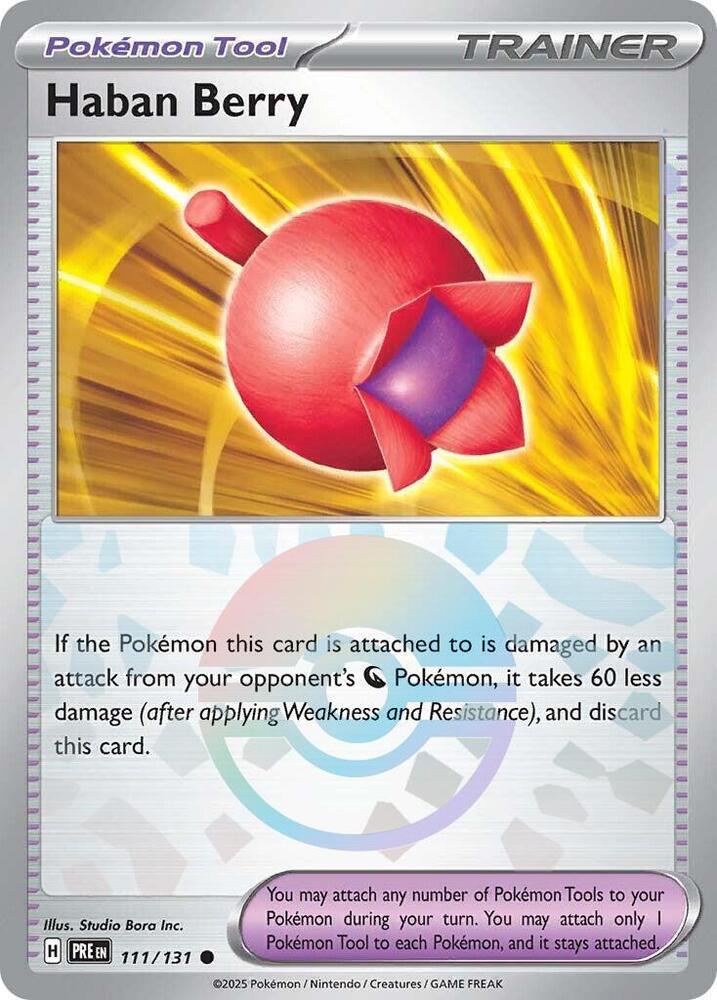 [Reverse Holo - Poke Ball] PRE 111/131 Haban Berry C