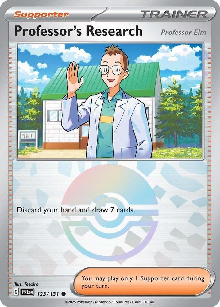 [Reverse Holo - Poke Ball] PRE 123/131 Professor's Research [Professor Elm] C