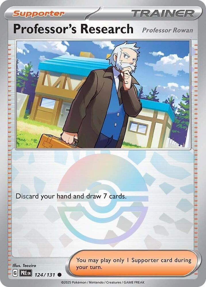 [Reverse Holo - Poke Ball] PRE 124/131 Professor's Research [Professor Rowan] C