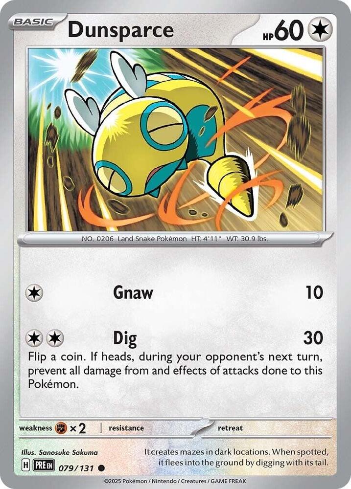 [Reverse Holo] PRE 079/131 Dunsparce C
