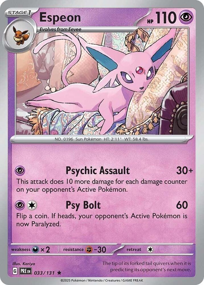 [Reverse Holo] PRE 033/131 Espeon R