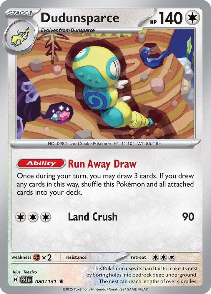 [Reverse Holo] PRE 080/131 Dudunsparce R