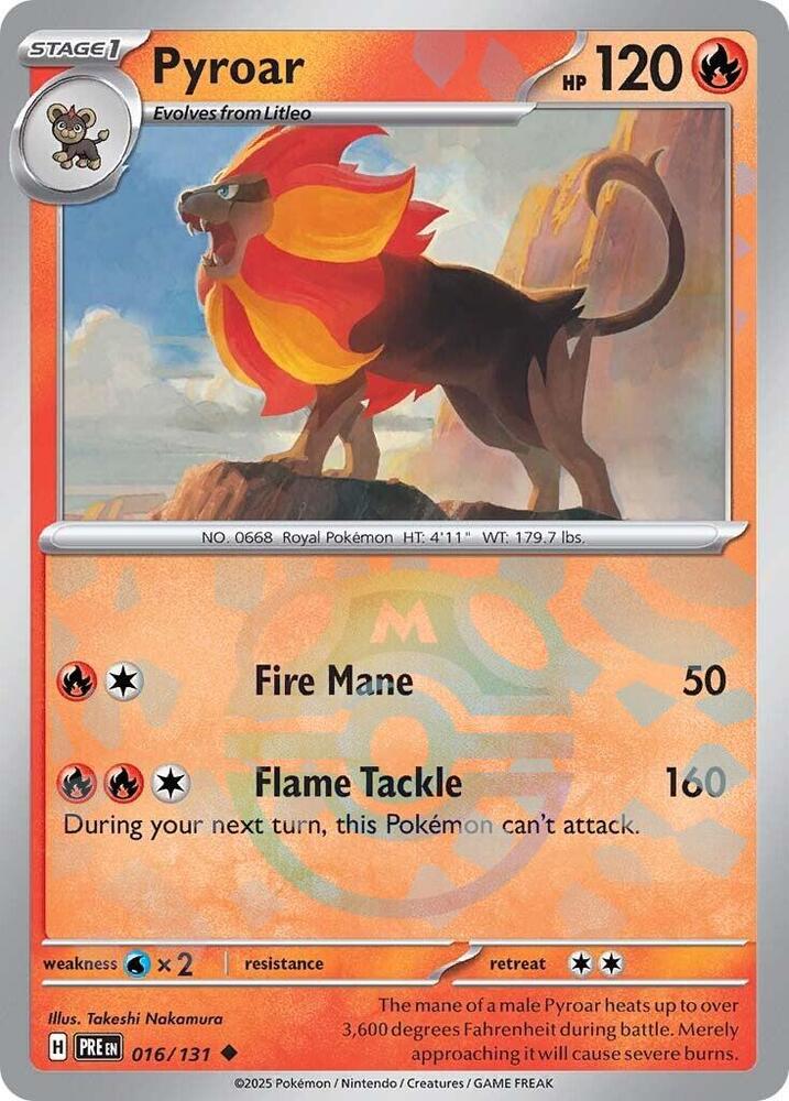 [Reverse Holo - Master Ball] PRE 016/131 Pyroar U
