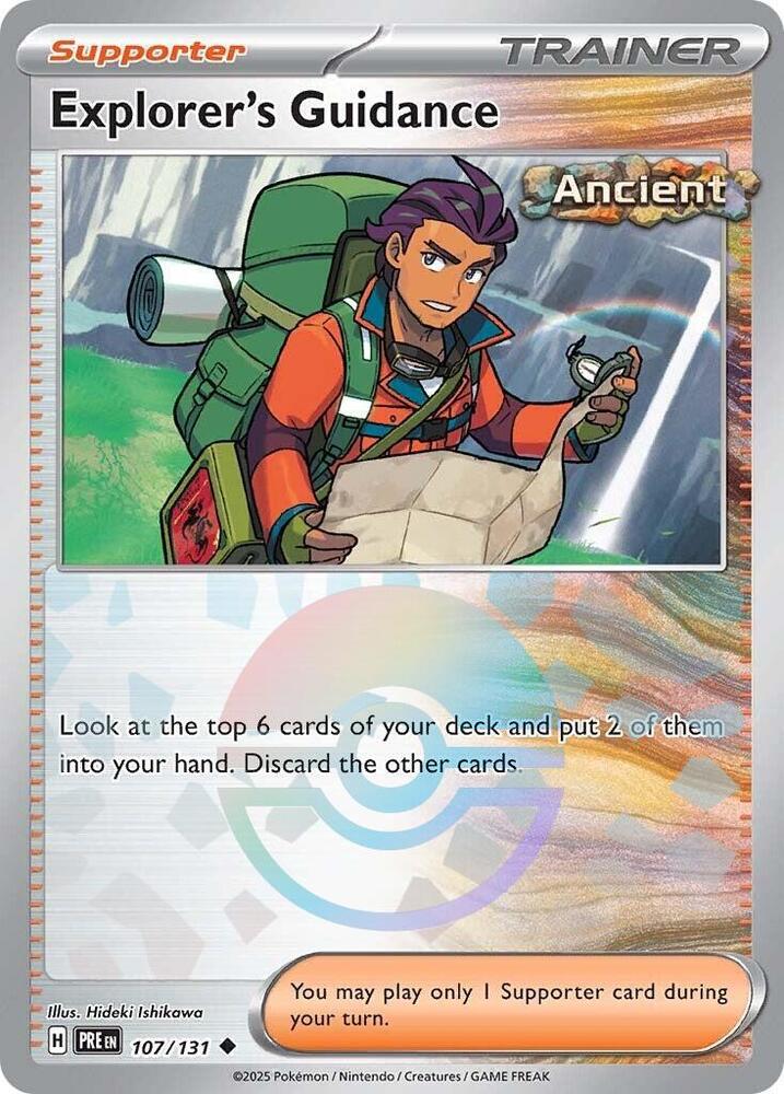 [Reverse Holo - Poke Ball] PRE 107/131 Explorer's Guidance U