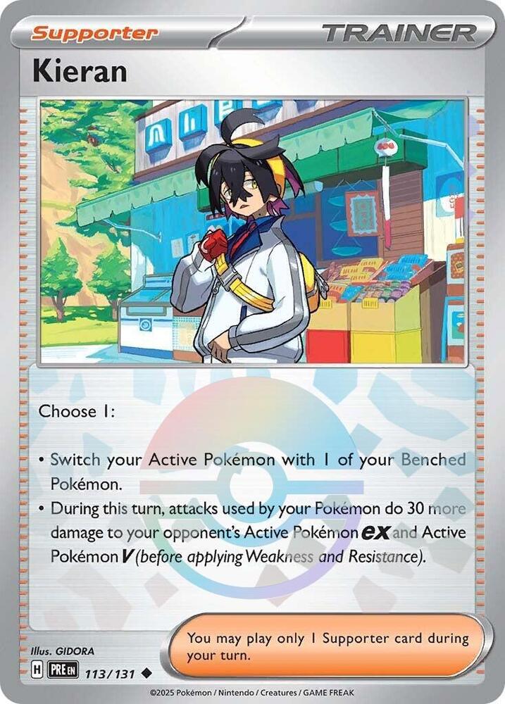 [Reverse Holo - Poke Ball] PRE 113/131 Kieran U
