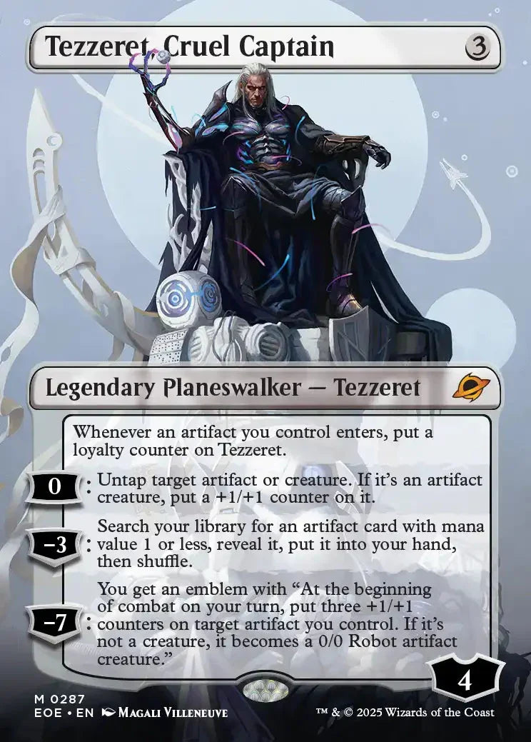 [Foil] EOE 287 Tezzeret, Cruel Captain (0287 - Borderless) M