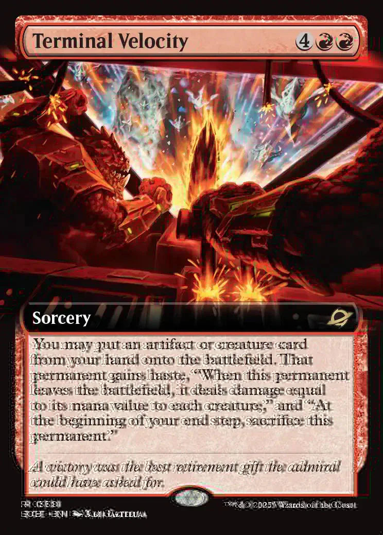 [Foil] EOE 338 Terminal Velocity (0338 - Extended Art) R