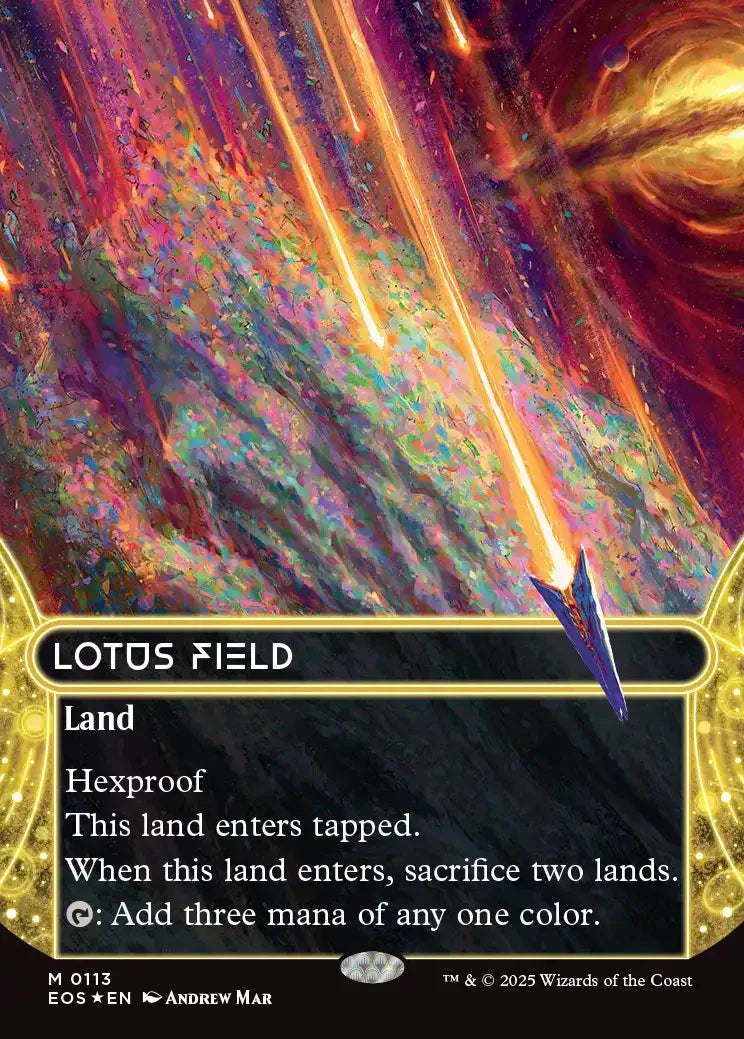 [Foil] EOS 113 Lotus Field (0113 - Borderless Galaxy Foil) M