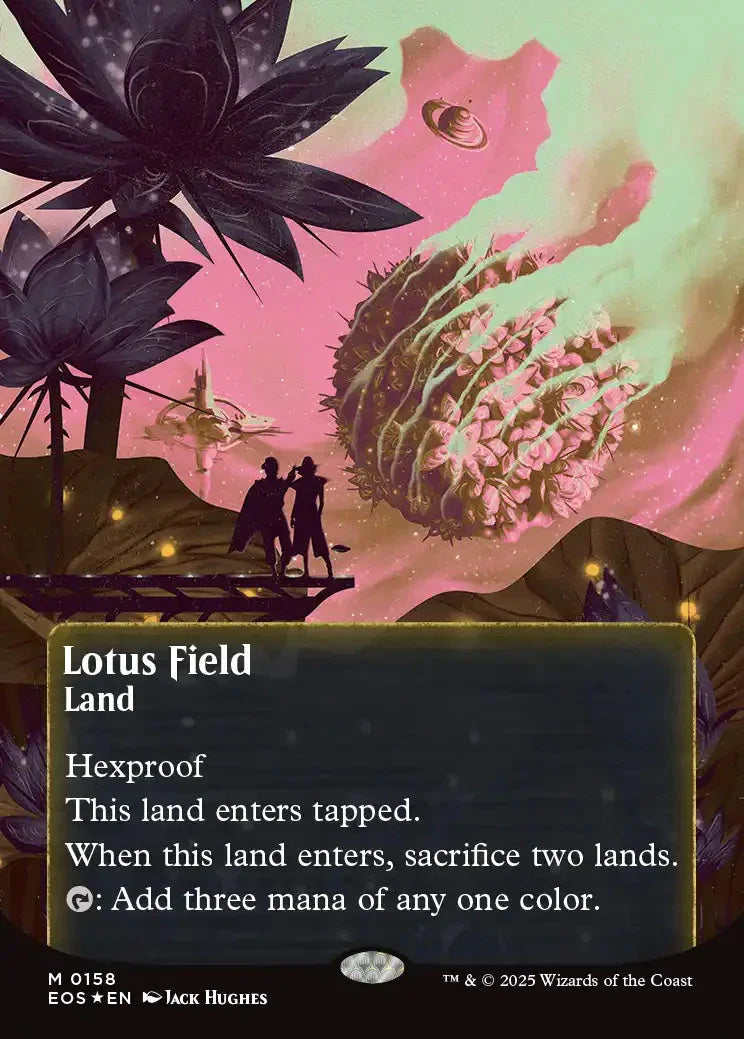 [Foil] EOS 158 Lotus Field (0158 - Borderless Poster Galaxy Foil) M