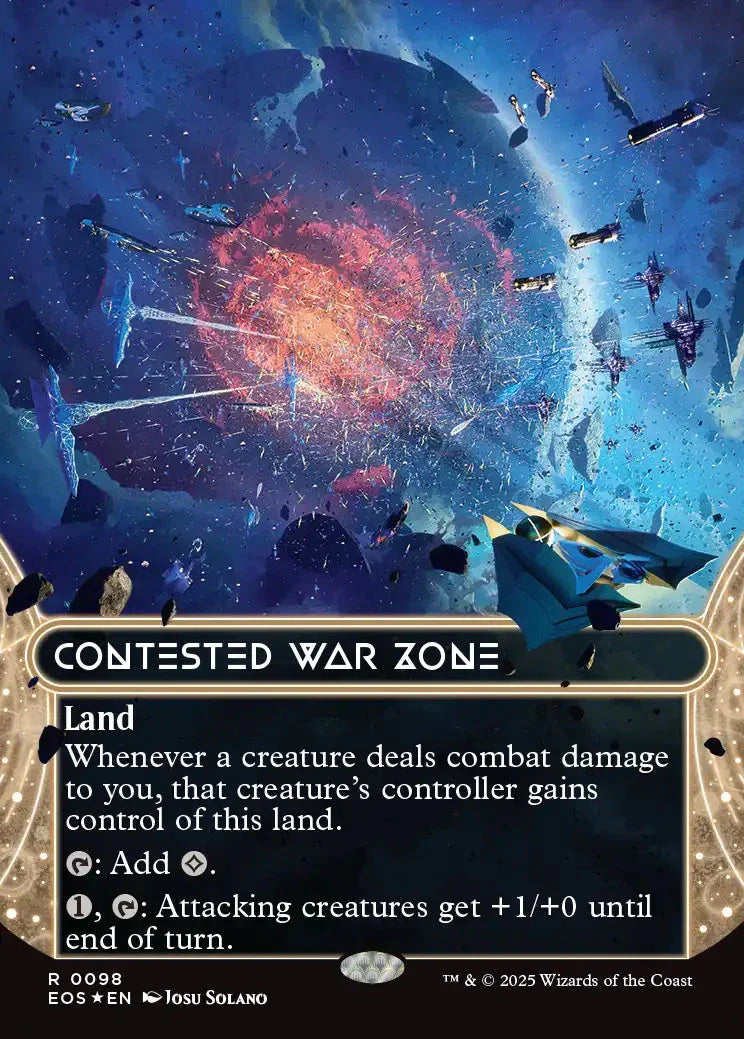 [Foil] EOS 098 Contested War Zone (0098 - Borderless Galaxy Foil) R