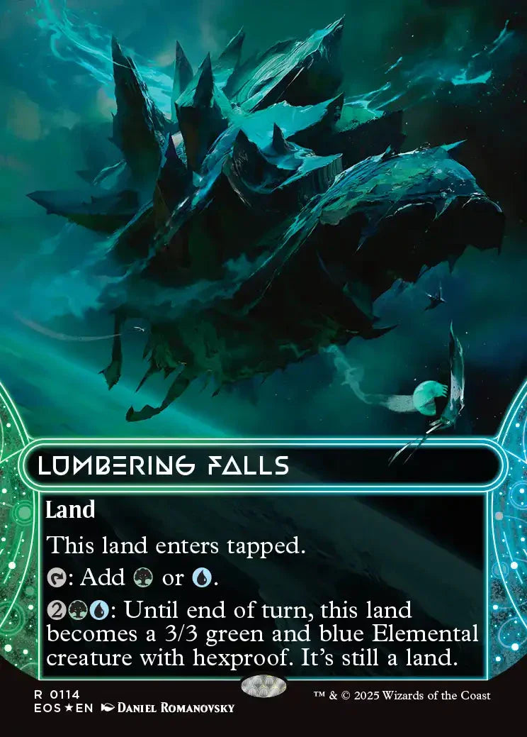 [Foil] EOS 114 Lumbering Falls (0114 - Borderless Galaxy Foil) R