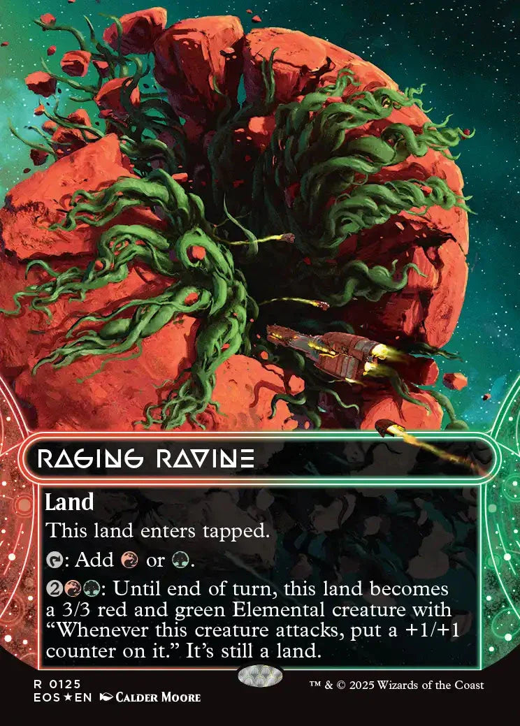 [Foil] EOS 125 Raging Ravine (0125 - Borderless Galaxy Foil) R