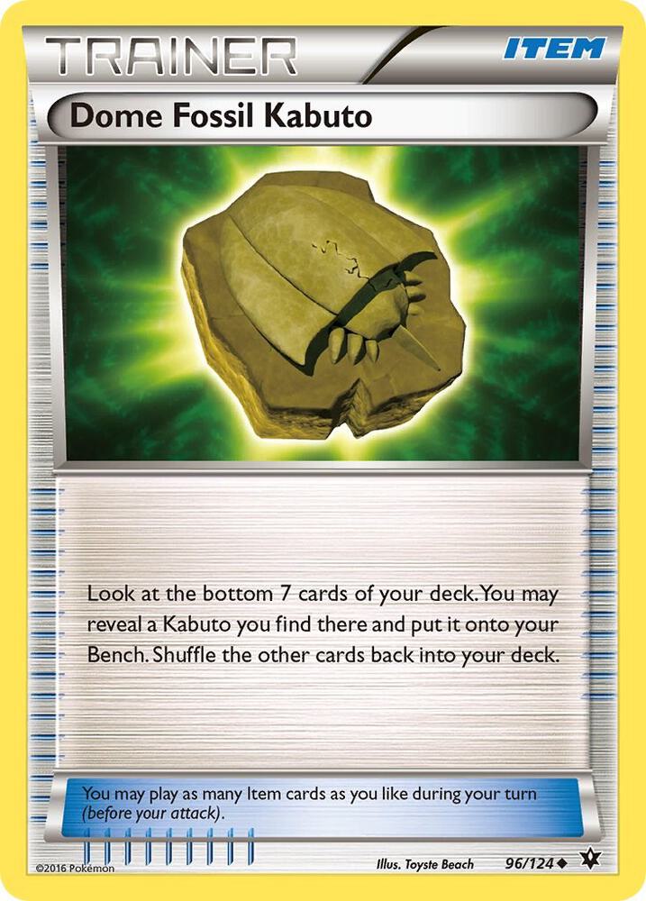 [Reverse Holo] FCO 96/124 Dome Fossil Kabuto U