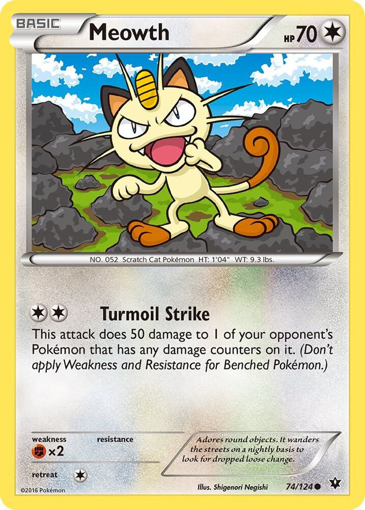 [Reverse Holo] FCO 74/124 Meowth C