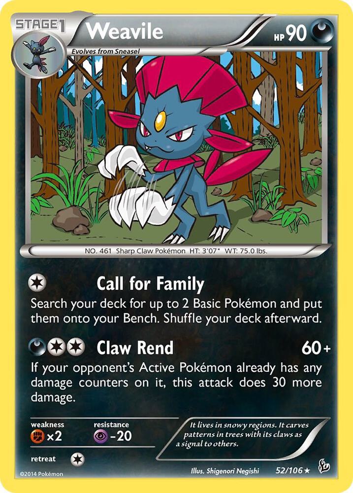 [Reverse Holo] FLF 52/106 Weavile R