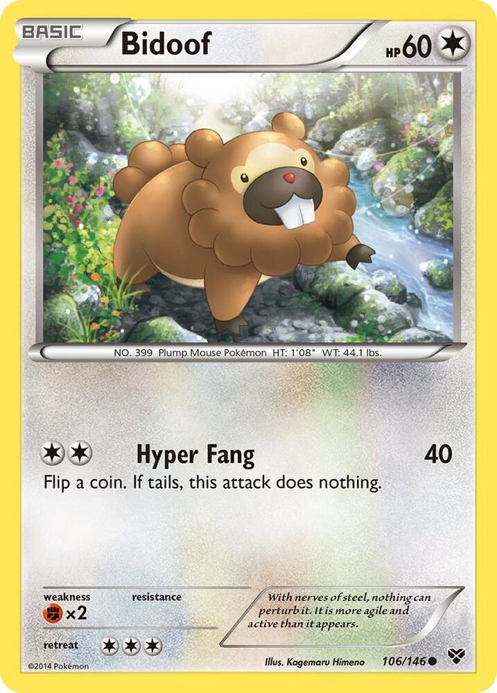 [Reverse Holo] XY 106/146 Bidoof C