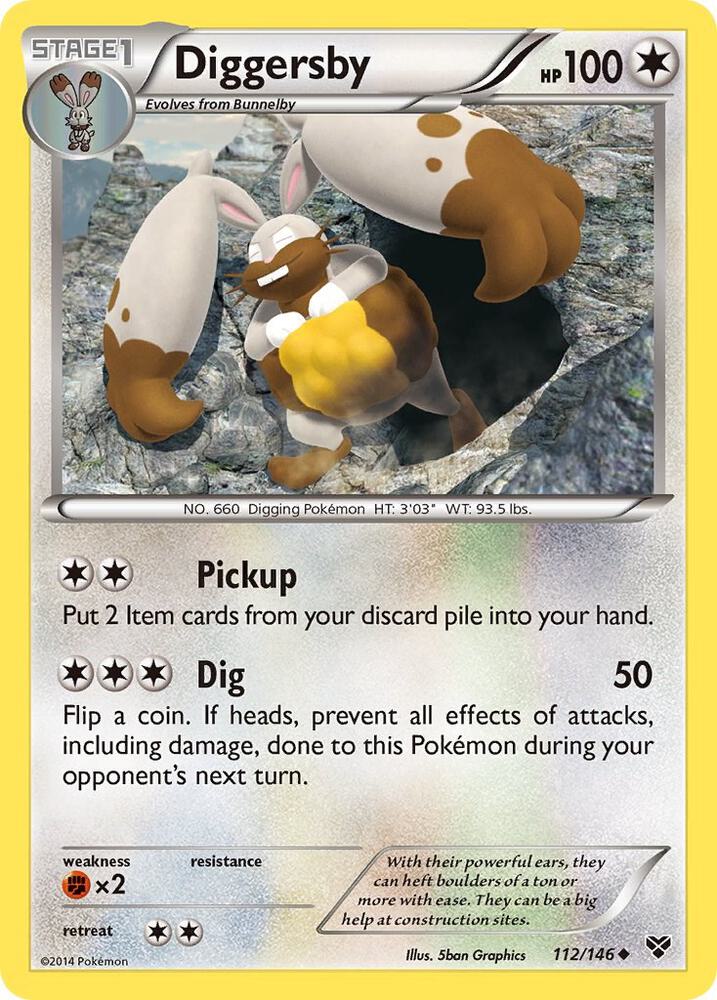 [Reverse Holo] XY 112/146 Diggersby U