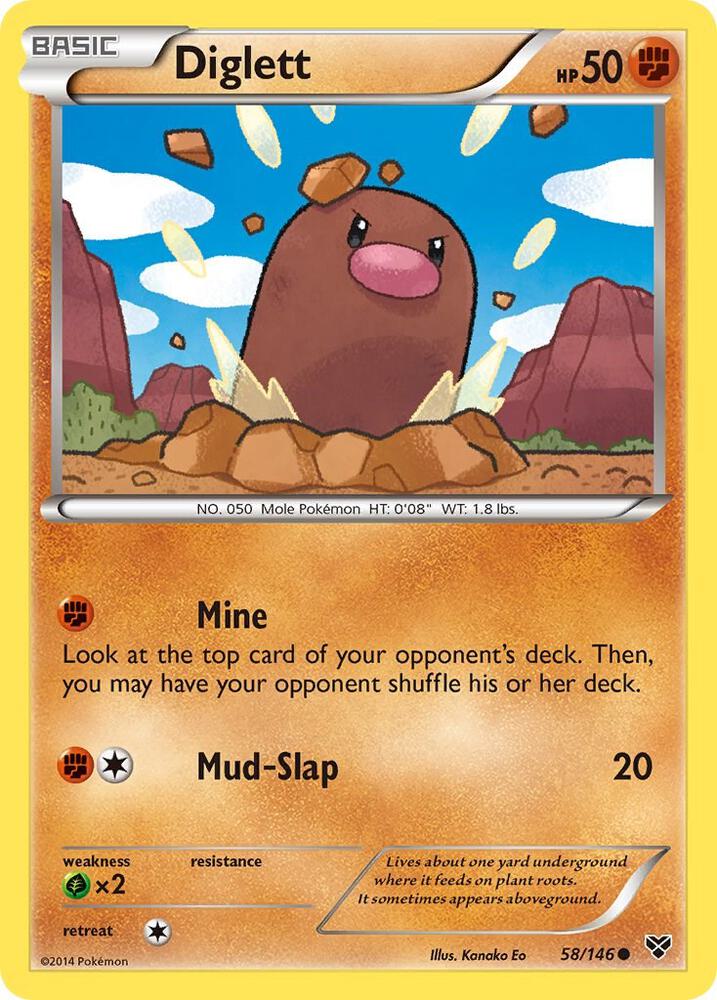 [Reverse Holo] XY 58/146 Diglett C