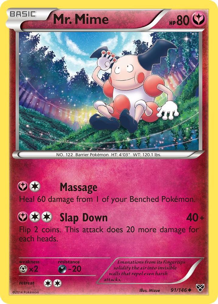 [Reverse Holo] XY 91/146 Mr. Mime U