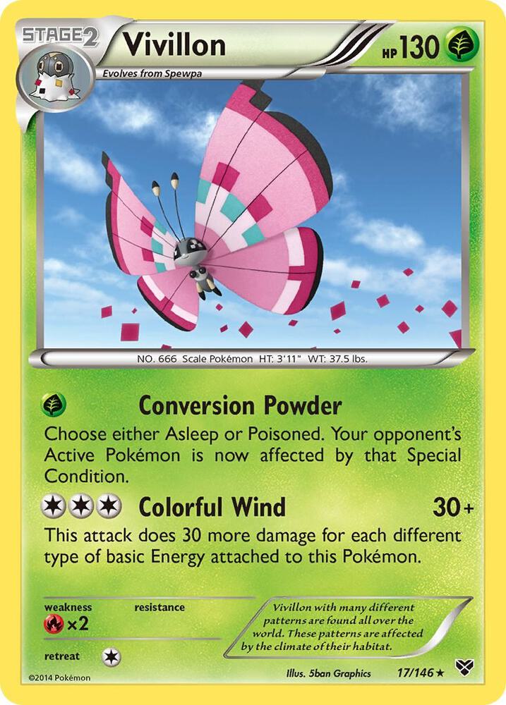 [Reverse Holo] XY 17/146 Vivillon RH